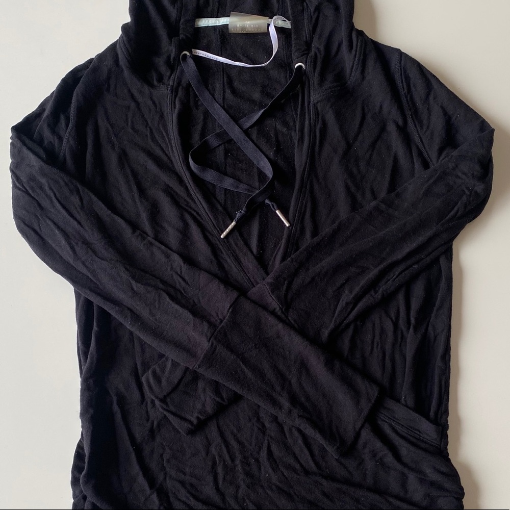 Calvin Klein hooded wrap/body top/sweatshirt XS
